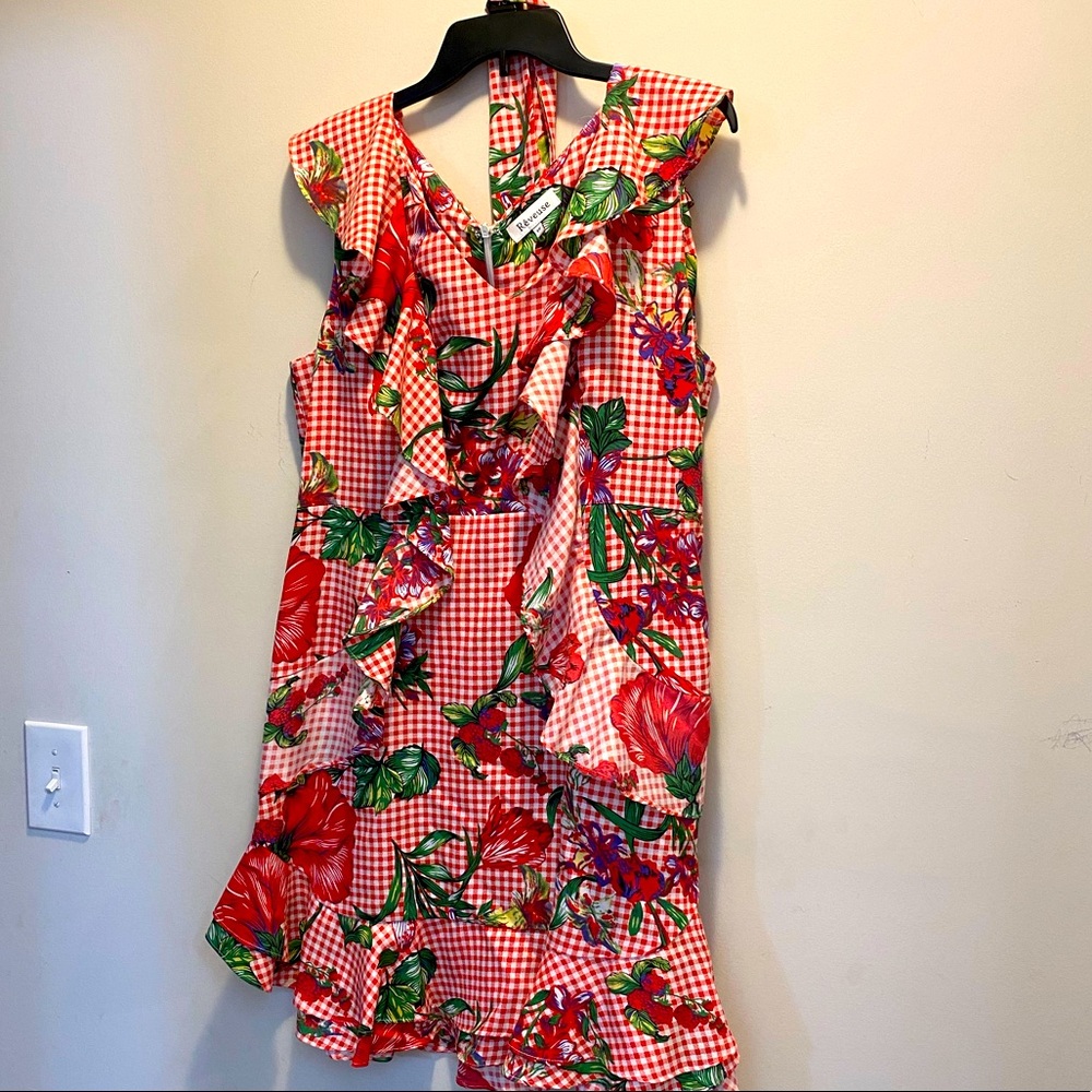 Reveuse Branded red gingham dress